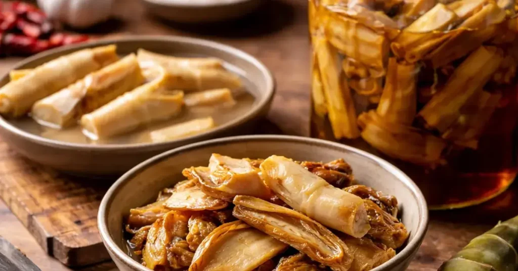 aging bamboo shoots, how to age bamboo shoots for flavor, bamboo shoot flavor depth