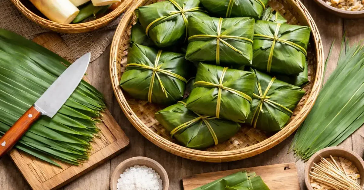 bamboo shoot leaf wrappers, how to make bamboo leaf wrappers