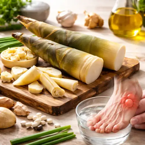 bamboo shoots and gout, bamboo shoots gout, bamboo shoots uric acid, bamboo shoots rheumatism