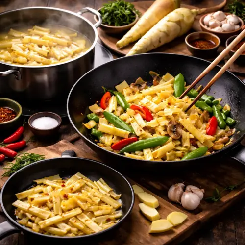 bamboo shoots without sticking