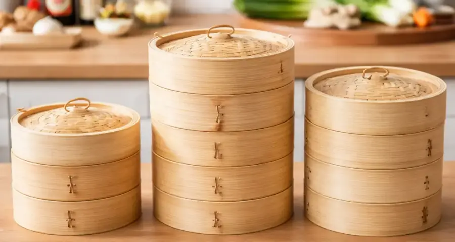 Bamboo Steamer Sizes and Tiers