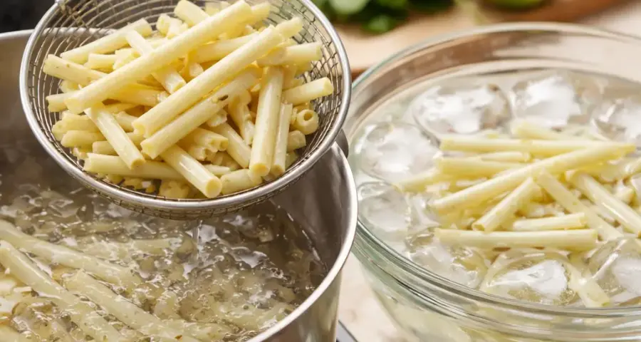 Step-by-Step: How to Blanch and Shock Rebung for Salads
