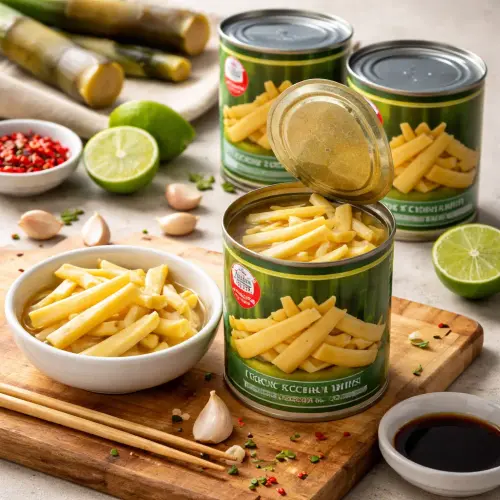Cock Brand canned bamboo shoot tips review, Cock Brand bamboo shoots, 454g bamboo shoot tips taste test