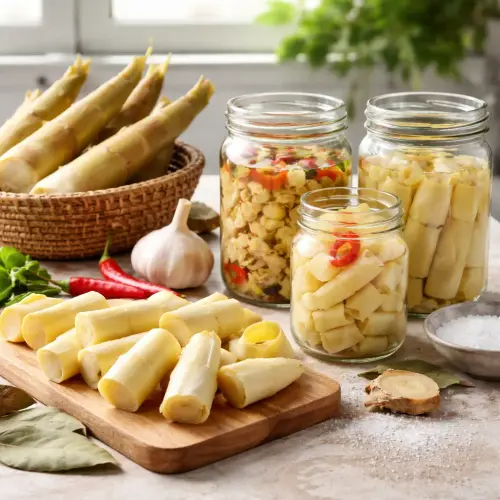 cooking bamboo shoots without the smell, bamboo shoots cooking, fermentation bamboo shoots, canning bamboo shoots