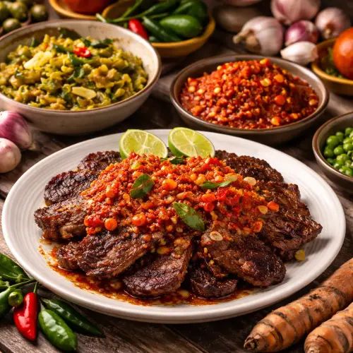 Crispy and Spicy Dendeng Batokok Padang