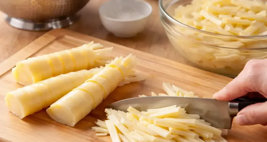How to Prep Bamboo Shoots for Deep Frying