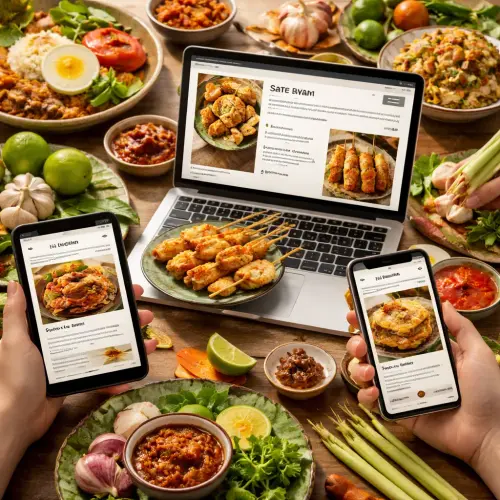 digital cookbooks and apps for on-the-go Indonesian cooking