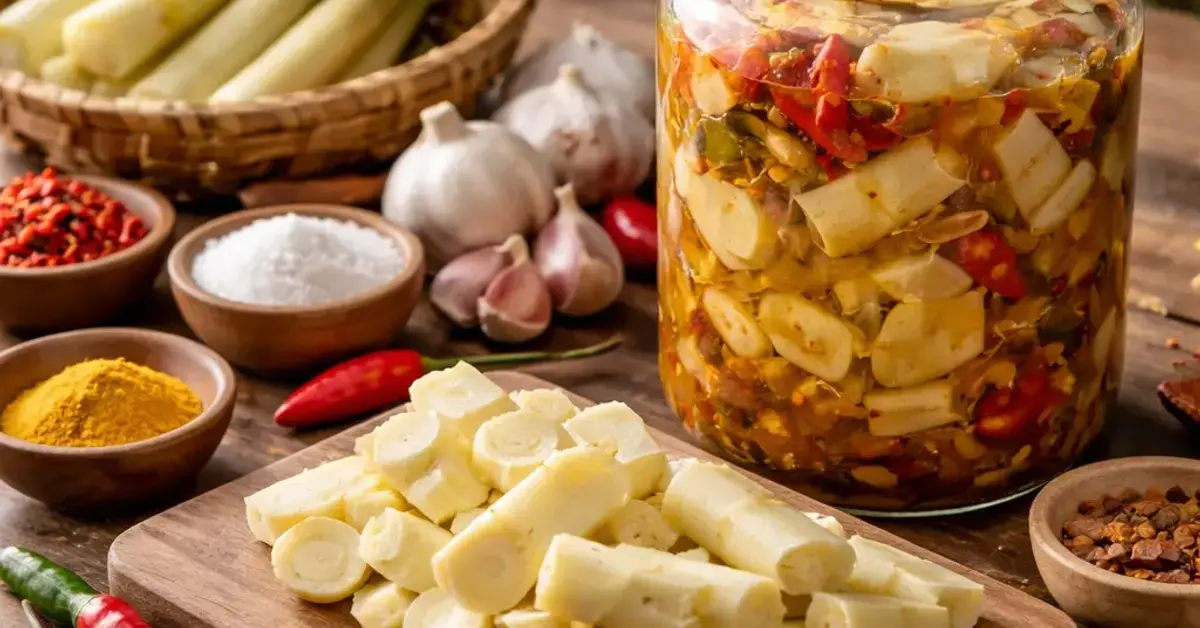 Fermenting Bamboo Shoots, fermenting bamboo shoots, rebung asin recipe, rebung pedas guide