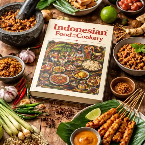 Indonesian Food and Cookery, Indonesian food book, classic Indonesian cookery revisited, teaching book Indonesian cuisine