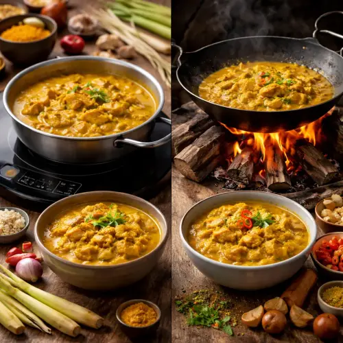 induct cooking vs wood-fire cooking