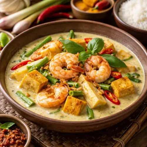 Javanese Sayur Lodeh Rebung with Shrimp and Tofu