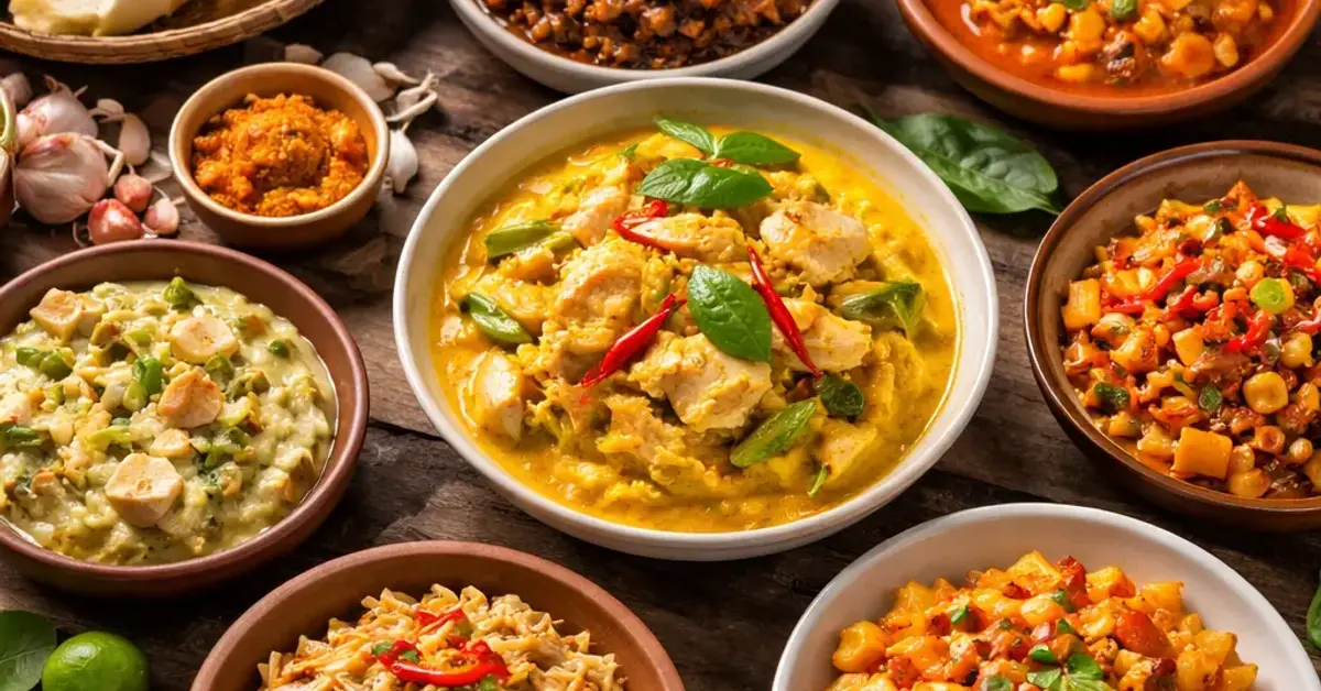 Minangkabau rebung dishes, Padang bamboo shoot recipes, traditional Minangkabau cuisine