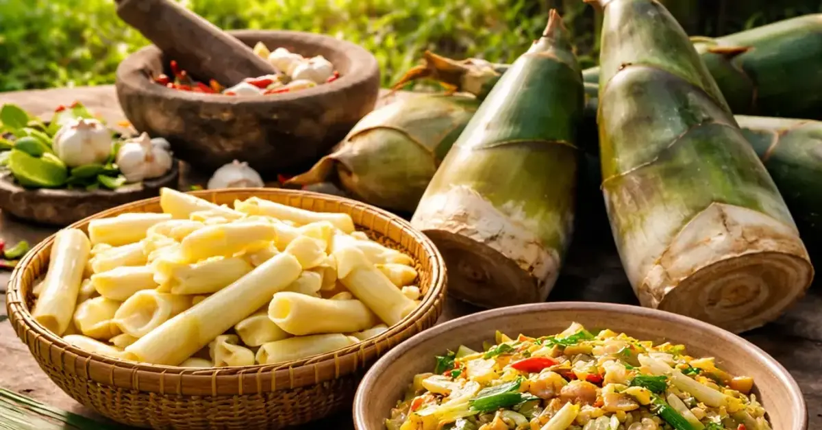 Rebung in East Nusa Tenggara, Rebung NTT, bamboo shoots East Nusa Tenggara, traditional NTT cuisine