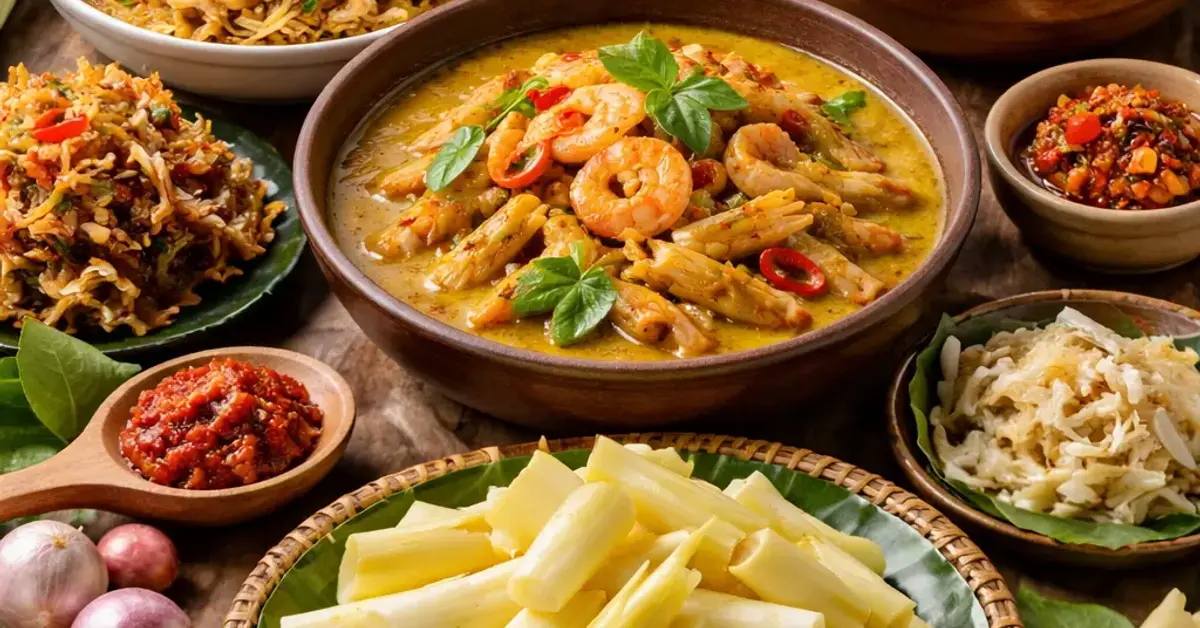 Rebung in Manado cuisine, Rebung Manado, bamboo shoots North Sulawesi, Manado cuisine guide