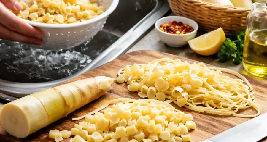 How to Select and Prepare Rebung for Pasta