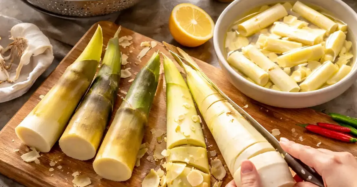 Rebung prepping guide, rebung, how to peel rebung, prepping bamboo shoots