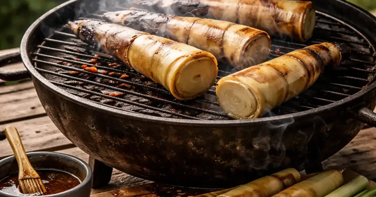 Smoking Rebung, smoking rebung, how to smoke bamboo shoots, smoked bamboo shoots flavor guide