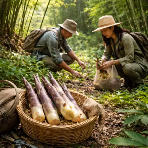 wild rebung foraging