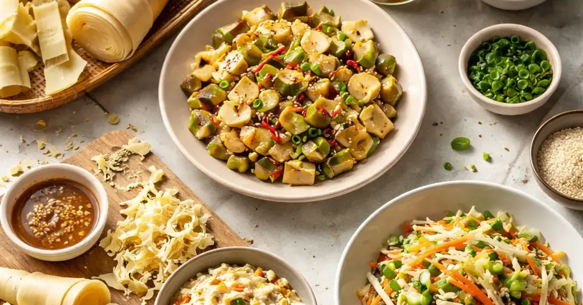 zero-waste bamboo shoot guide, bamboo shoot zero waste, every part of bamboo shoot uses, sustainable bamboo recipe guide